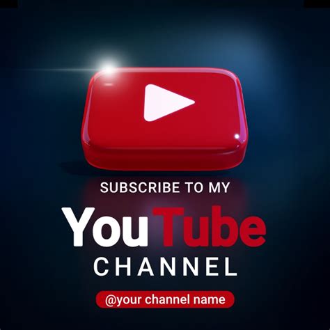 Subscribe To My Youtube Social Media Template Postermywall