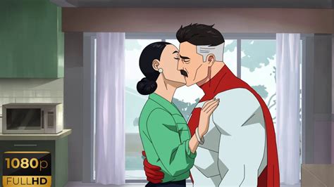 Omni Man And His Wife Kiss And Talk About Sex Infront Of Their Son