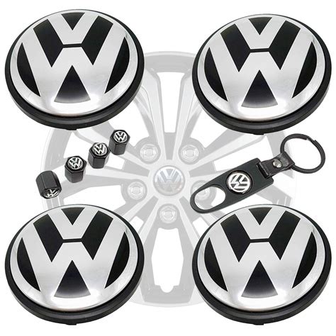 Buy Set Of 4 Volkswagen Wheel Center Hub Caps Set Of 4 Air Valve Covers Wheel Center Cap Hub