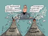 Tanz auf dem Vulkan van RABE | Politics Cartoon | TOONPOOL