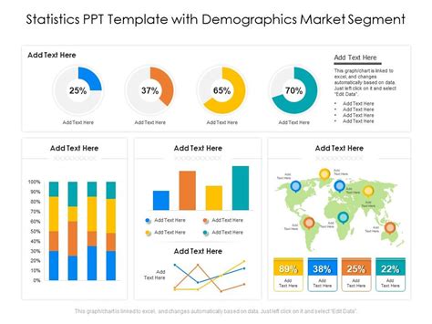 Statistics Ppt Template With Demographics Market Segment Presentation