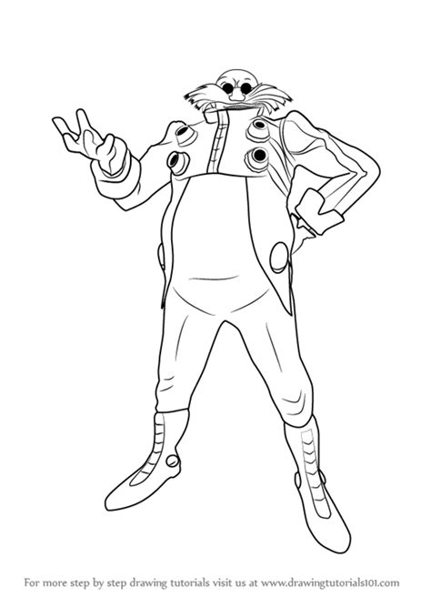 How To Draw Doctor Eggman From Sonic The Hedgehog Sonic The Hedgehog