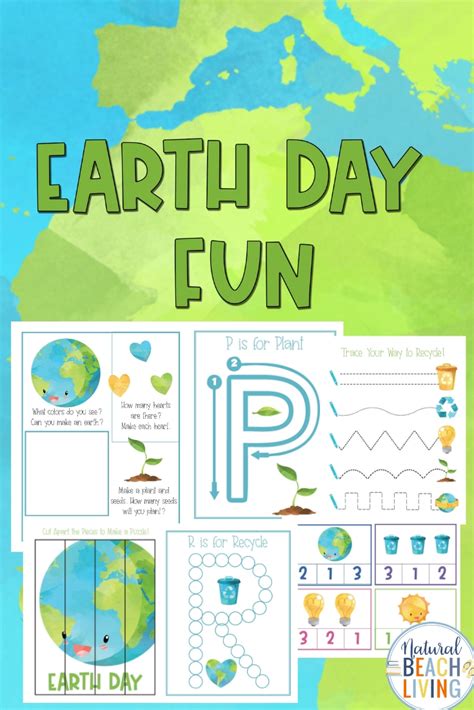 Earth Day Preschool Activities Pack Natural Beach Living