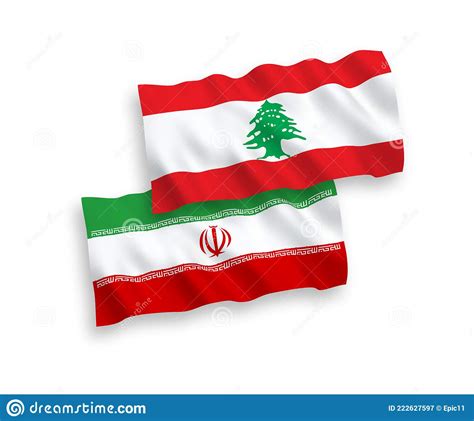 白色背景中的黎巴嫩和伊朗国旗 向量例证 插画 包括有 常规 联盟 象征 颜色 黎巴嫩 例证 222627597
