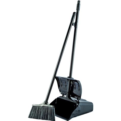 Dustpan And Broom Set Black Floor Tools Cleaning