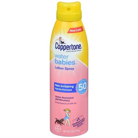 Coppertone Water Babies Sunscreen Lotion Spray Spf 50 6 Oz Medcare