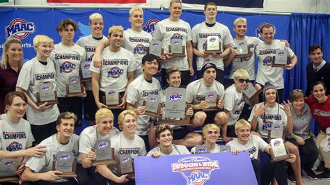 Mens Swimming And Diving Captures Eighth Straight Maac Championship