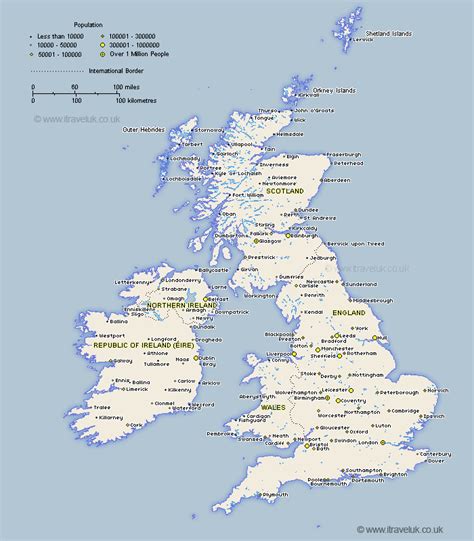 Map Of The United Kingdom Map Showing The Uk And The Republic Of Ireland