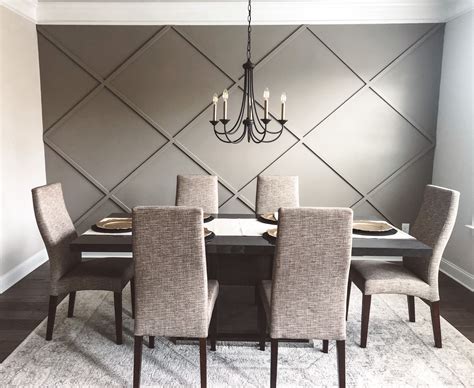Diy Dining Room Accent Wall Dovetail Grey Accent Wall Sherwin Williams