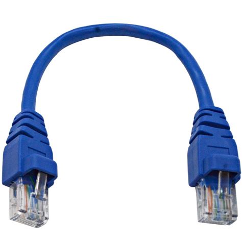 10 Pack Of 6inch Cat5e Utp Ethernet Rj45 Full 8 Wire Blue Patch Cables