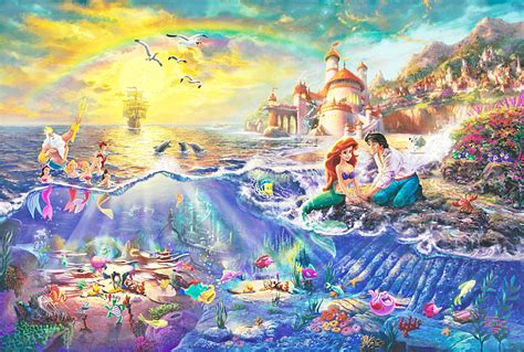 Thomas Kinkades Disney Paintings The Little Mermaid Personaggi
