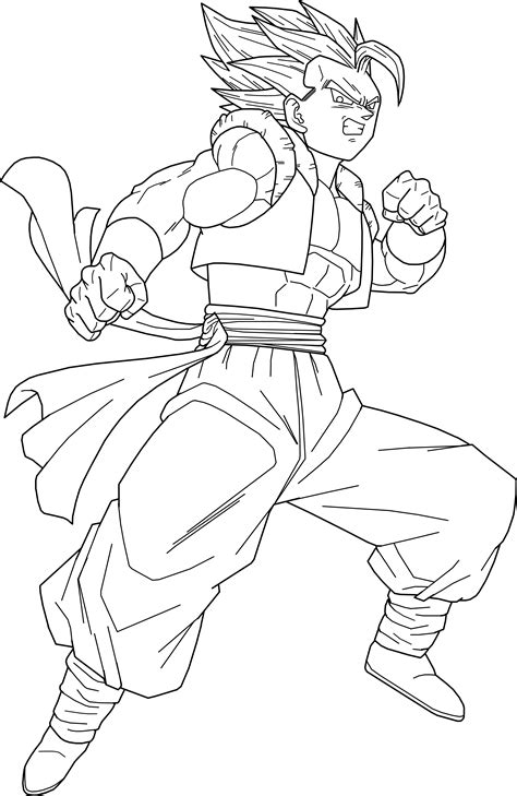 Gogeta Lineart By Brusselthesaiyan On Deviantart