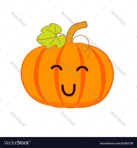 Cute Smiling Pumpkin For Your Design Royalty Free Vector