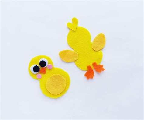 Felt Easter Chick Easy Sewing Project With Free Printable Template