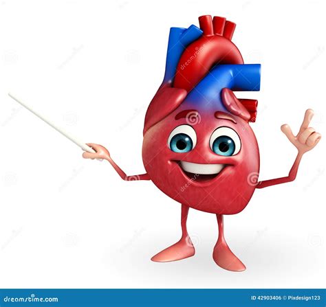 Heart Character With Pointing Stock Illustration Illustration Of