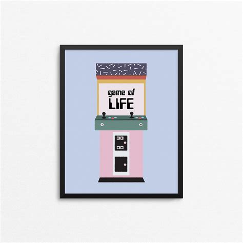 Game Of Life Art Print Retro Arcade Game Art Quirky Etsy