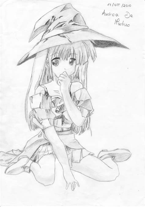 Anime Girl Halloween Witch By Yvayne On Deviantart