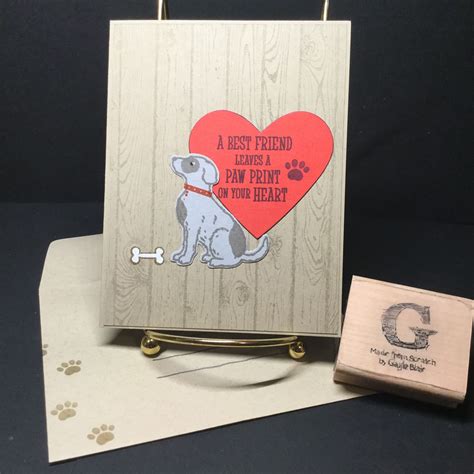 Stampin Up Happy Tails Set And Coordinating Punch With Hardwood