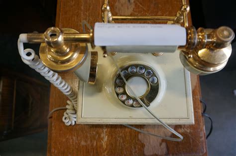 Antique White Rotary Phone