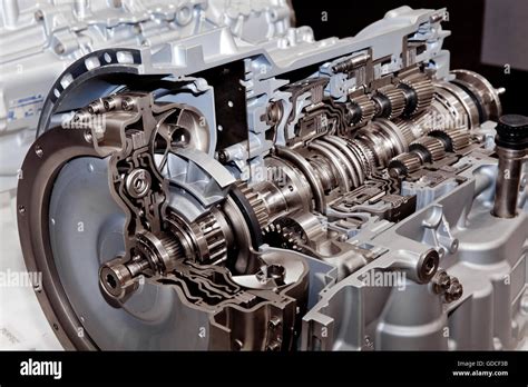 Modern Car Engine Cross Section Stock Photo Alamy