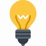 Bulb Icon Technology Flat Idea Icons Electricity