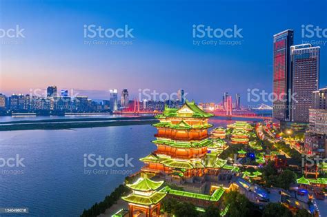 Night View Of Tengwang Pavilion In Nanchang Jiangxi Ancient Chinese