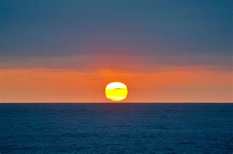 Download Sun Horizon Sky Ocean Nature Sunrise Hd Wallpaper