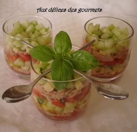 Aux D Lices Des Gourmets Tartare De Tomates Concombre Et Thon
