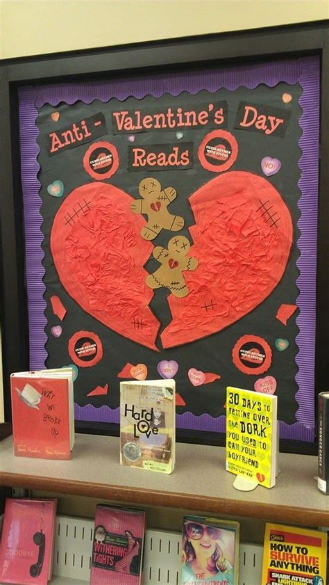 Library Book Displays Valentines Day Bulletin Board School Library