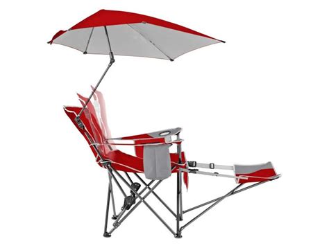 Sport Brella Reclining Camping Chair With Attached Umbrella