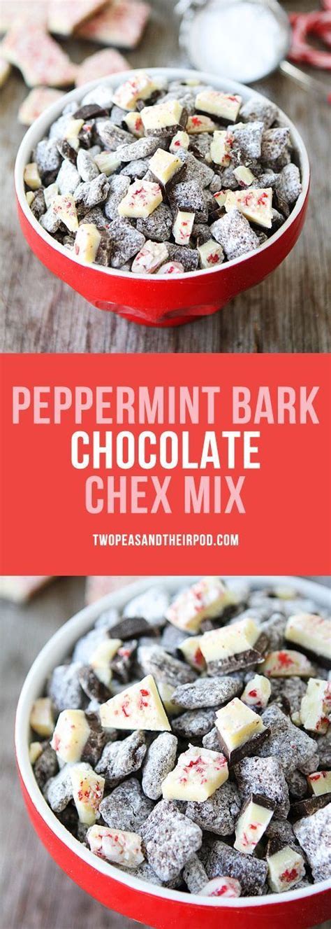 peppermint bark chocolate chex mix is the perfect snack for the holidays and it s super easy to