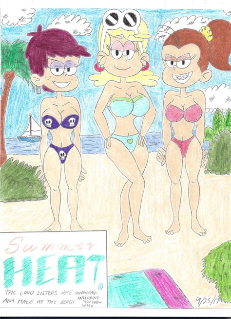 Summer Heat 4 The Loud Sisters Luna Leni Luan By Shrekrulez On