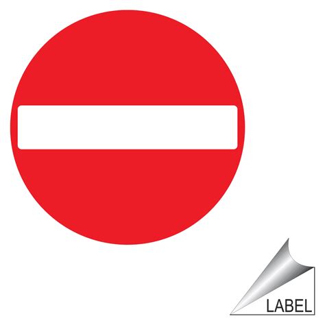 Do Not Enter Symbol Only Circle Sticker Label 2 14 Inch