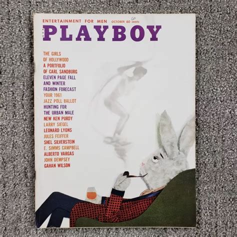 Playboy Magazine October 1960 Centerfold Intact Vintage Historic