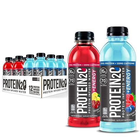 Protein2o 15g Whey Protein Infused Water Plus Energy Variety Pack 16 9 Oz Bottle 12 Count