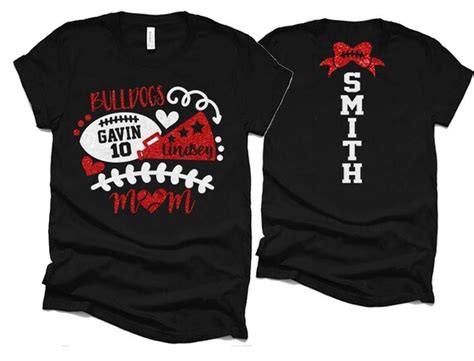 glitter football and cheer mom shirt football and cheer mom etsy