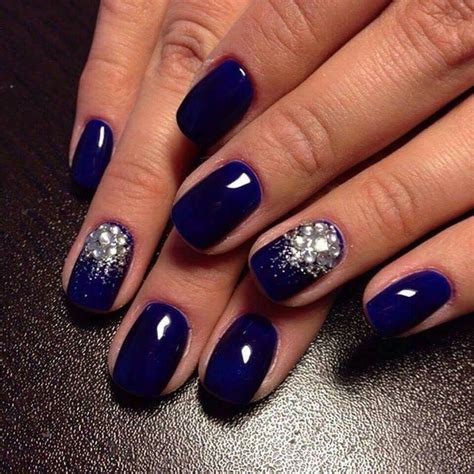 Cobalt Blue Nails Blue Gel Nails Nails Yellow New Years Nails Gel