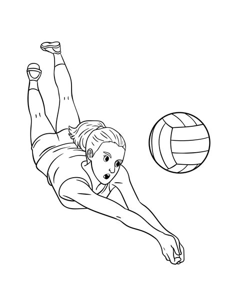 Volleyball Isolated Coloring Page For Kids 11416900 Vector Art At Vecteezy