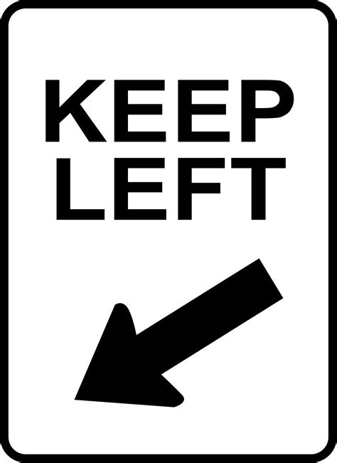 Clipart Keep Left Sign