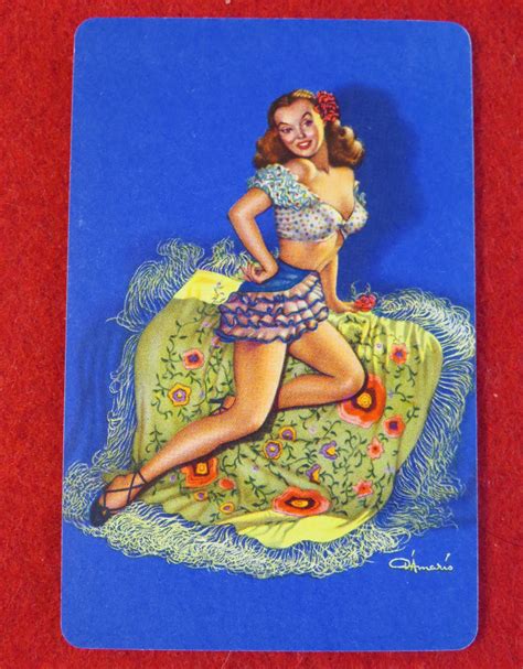 Set Of Three 1940s Pin Up Girl Playing Cards Salesman Etsy