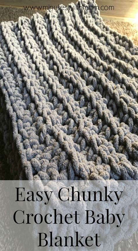 Chunky Crochet Baby Blanket With Free Pattern