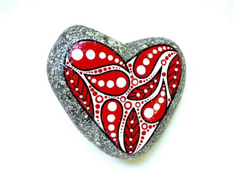 Heart Painted Rock Stone Art Painting Heart Shaped Rocks Stone Art