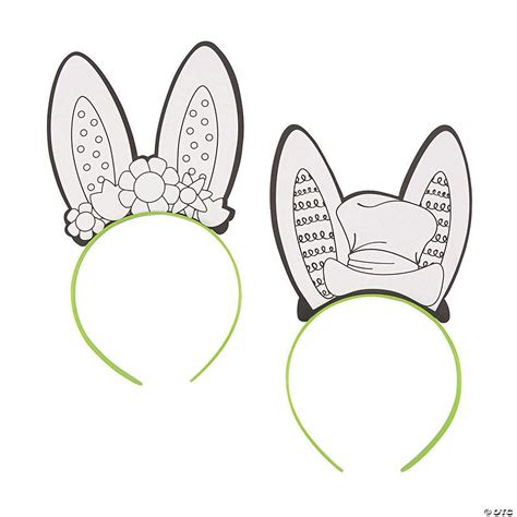 Color Your Own Bunny Ear Headbands 12 Pc Oriental Trading In 2021