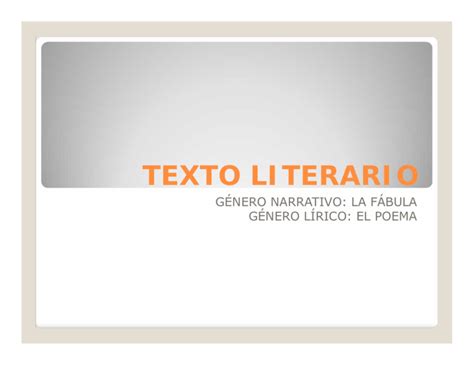 Ppt 5 Texto Literario