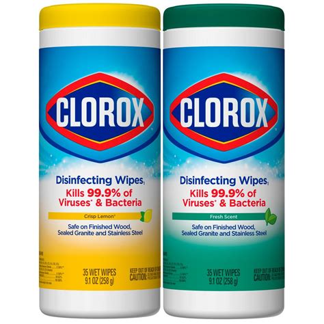 Find quality cleaning products products to add disposable wipes: Clorox 35-Count Citrus Blend and Fresh Scent Bleach Free ...