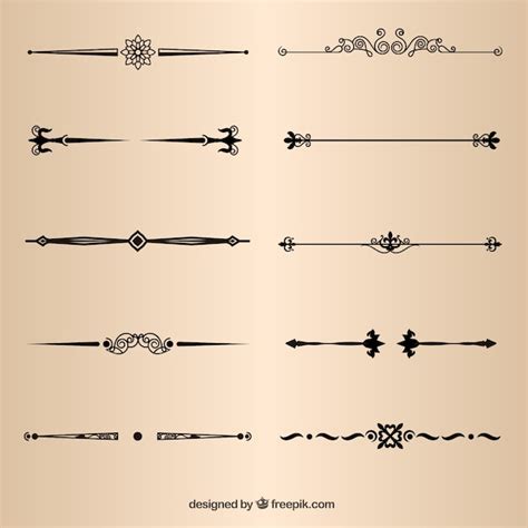 Page Decorative Dividers Vector Elements Vector Free Download