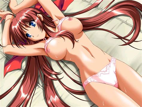 rule 34 1girls bed bra bra lift breasts female game cg jpeg artifacts kanzaki aoi lingerie