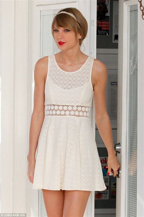 Taylor Swift Looks Radiant In White Dress As She Exits Dance Rehearsal