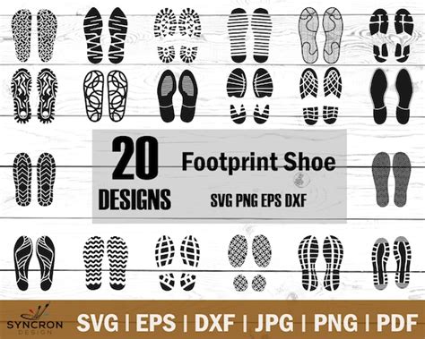 Shoeprint Svg Footprint Svg Shoeprint Silhouette Shoeprint Etsy Uk