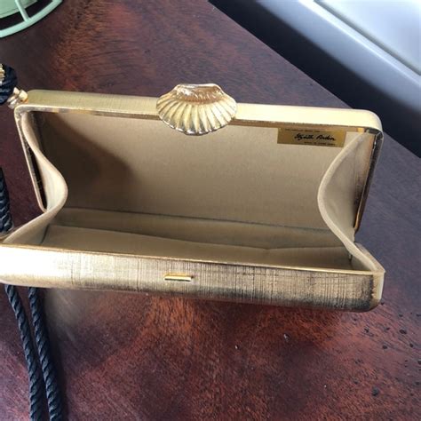 Elizabeth Arden Bags Elizabeth Arden Gold Metal Box Clutch Handbag